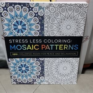 Adult Coloring Book Stress Less Mosaic Patterns
